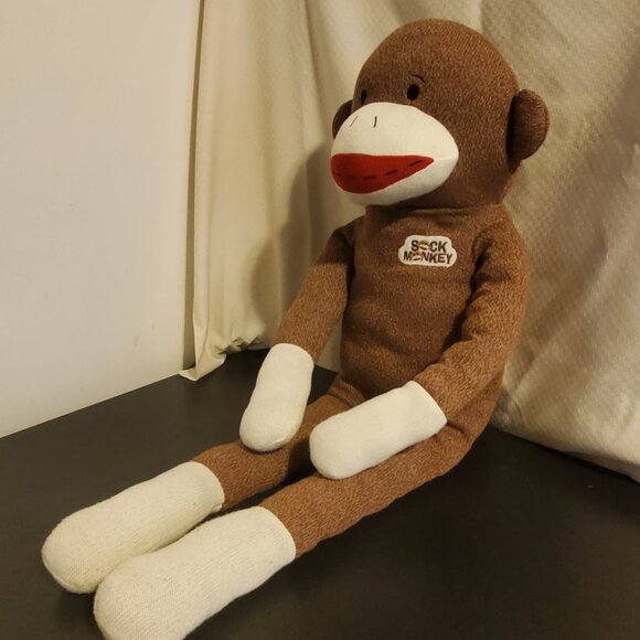 40" Giant Sock Monkey Dan Dee Large Plush Stuffed Animal - Picture 2 of 5